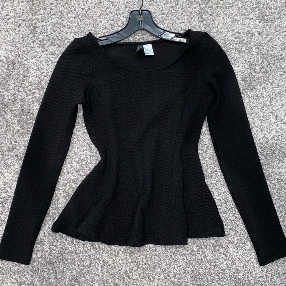 Black peplum top